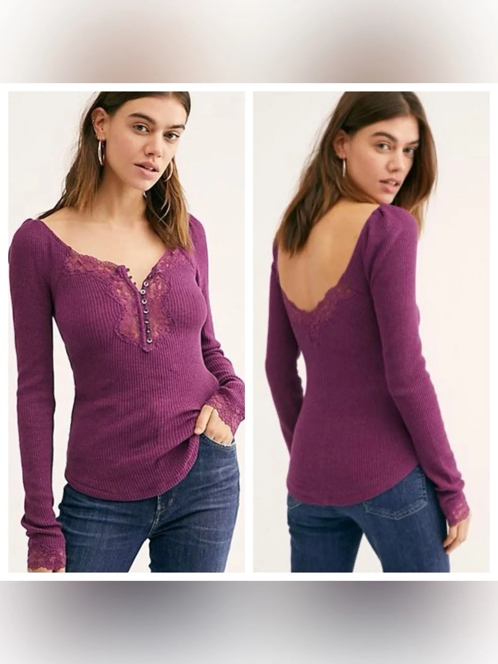 Free people Top purple